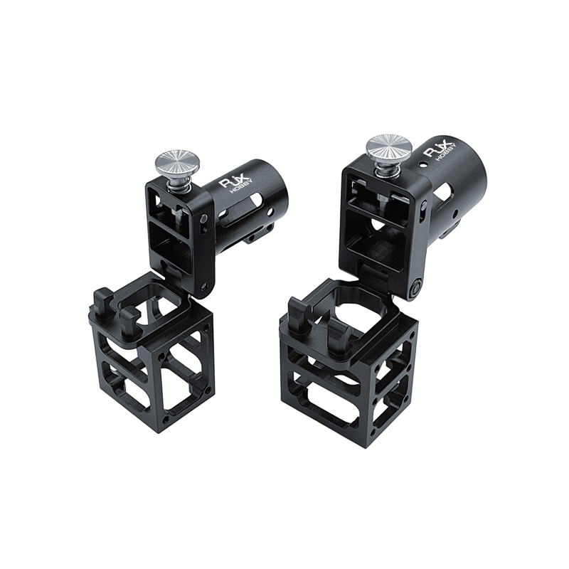RJX 1pcs 20mm 25mm Aluminum alloy folding side arm pipe joint for plant protection uav RC helicopter spareparts