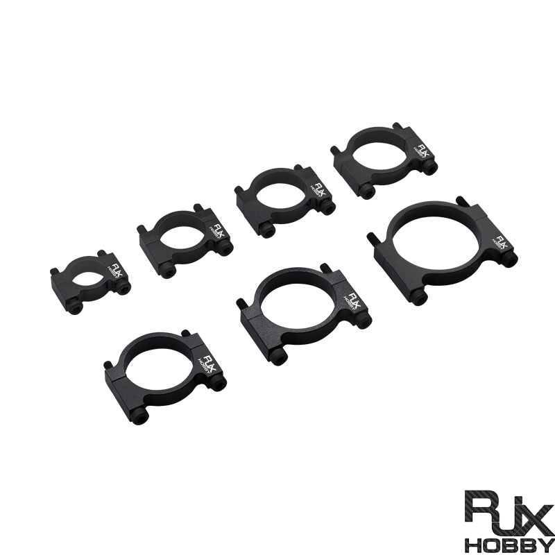 RJX 1pcs 12 16 18 20 22 25 30mm Alloy Tube Clamp Fixture Clip Pipe Bracket for UAV Drone Spare Parts