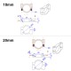 RJX 1pcs 12 16 18 20 22 25 30mm Alloy Tube Clamp Fixture Clip Pipe Bracket for UAV Drone Spare Parts