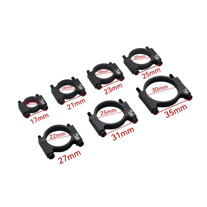 RJX 1pcs 12 16 18 20 22 25 30mm Alloy Tube Clamp Fixture Clip Pipe Bracket for UAV Drone Spare Parts