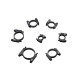 RJX 1pcs 12 16 18 20 22 25 30mm Alloy Tube Clamp Fixture Clip Pipe Bracket for UAV Drone Spare Parts