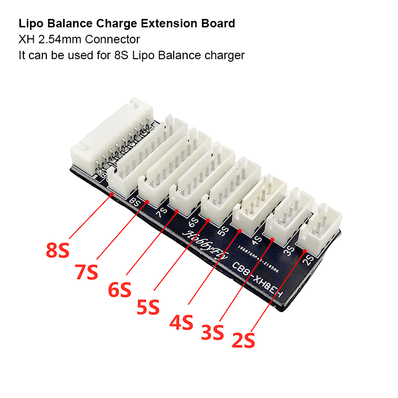 RJX 1pcs 2S-8S Lithium Battery Balance Charging Expansion Board Power Bank Balancer Adapter 