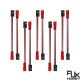 RJX 10pcs 10cm 20AWG JR Male Servo to JST Female Plug Receiver Connector Adapter Cable 