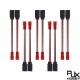 RJX 10pcs 10cm 20AWG JR Female Servo to JST Female Plug Receiver Connector Adapter Cable 