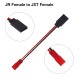 RJX 10pcs 10cm 20AWG JR Female Servo to JST Female Plug Receiver Connector Adapter Cable 