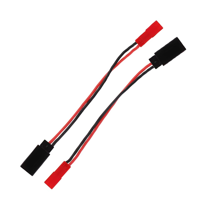 RJX 10pcs 10cm 20AWG JR Female Servo to JST Female Plug Receiver Connector Adapter Cable 