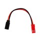 RJX 10pcs 10cm 20AWG JR Female Servo to JST Male Plug Receiver Connector Adapter Cable