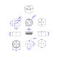 RJX Super Light Quick Release Propeller Thread Self-tightening Prop Mount Adapter for RC Quadcopter Multirotor Drone UAV