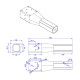 RJXHOBBY 1pcs 40x35x235mm octagonal shape Carbon fiber arm for Plant Protection UAV Multicopter