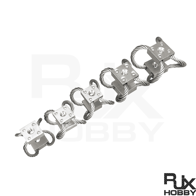 RJX 4pcs M5 M6 RC UAV Aerial Photography High Performance Steel Wire Rope Isolator Anti-vibration Shock Gimbal Dampener