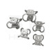 RJX 4pcs M5 M6 RC UAV Aerial Photography High Performance Steel Wire Rope Isolator Anti-vibration Shock Gimbal Dampener