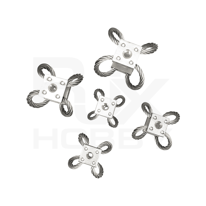 RJX 4pcs M5 M6 RC UAV Aerial Photography High Performance Steel Wire Rope Isolator Anti-vibration Shock Gimbal Dampener