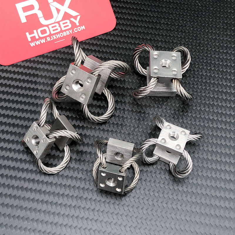 RJX 4pcs M5 M6 RC UAV Aerial Photography High Performance Steel Wire Rope Isolator Anti-vibration Shock Gimbal Dampener