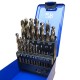 RJX 13 / 19 / 25Piece M35 High Speed Steel Metal Twist Jobber Drill Bit Set