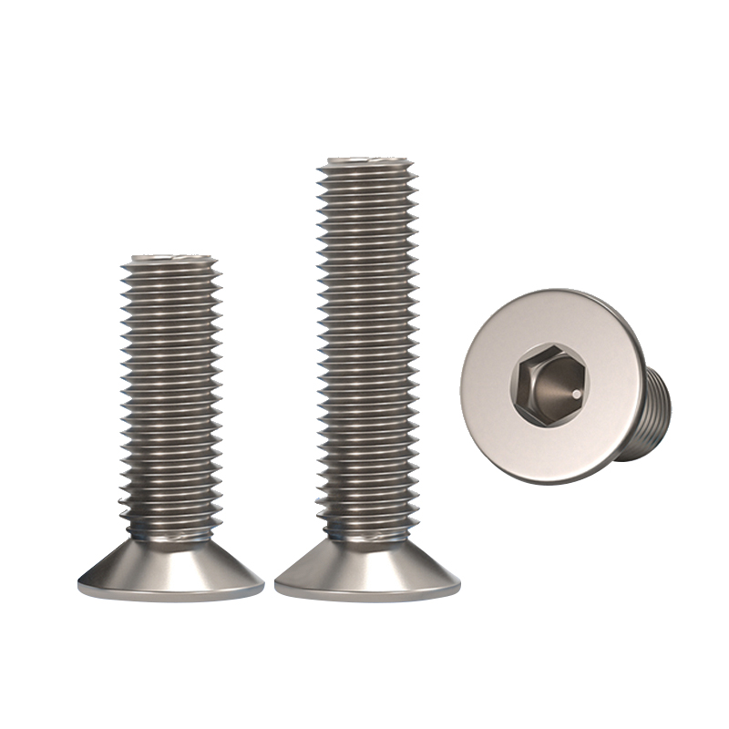 RJX 50pcs M2 4-20mm TA2 Countersunk Hex Socket Screw ﻿