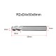 RJX 1pcs R2-R10  3 Flute tungsten steel Carbide Ball nose Cutter for Aluminum CNC Center Machining Milling Tool