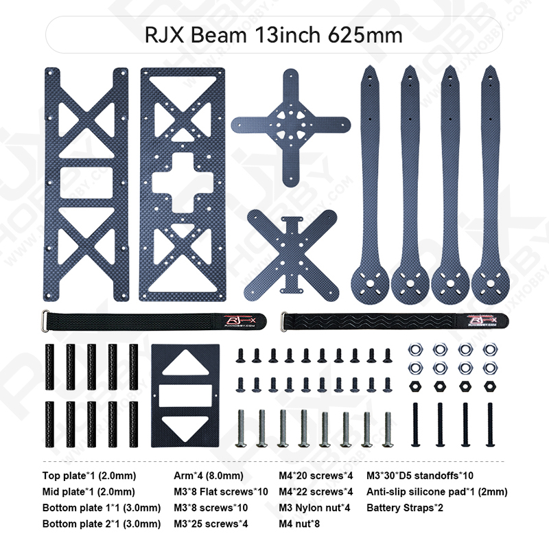 RJX Beam 13inch Carbon Fiber Frame Kit For RC FPV Racing Drone
