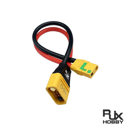 RJX 1pcs AMASS AS150U Male to XT90S Plug Female 8AWG 250mm RC Charger Extension Cable Battery Extension Cable