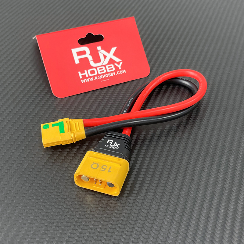 RJX 1pcs AMASS AS150U Male to XT90S Plug Female 8AWG 250mm RC Charger Extension Cable Battery Extension Cable