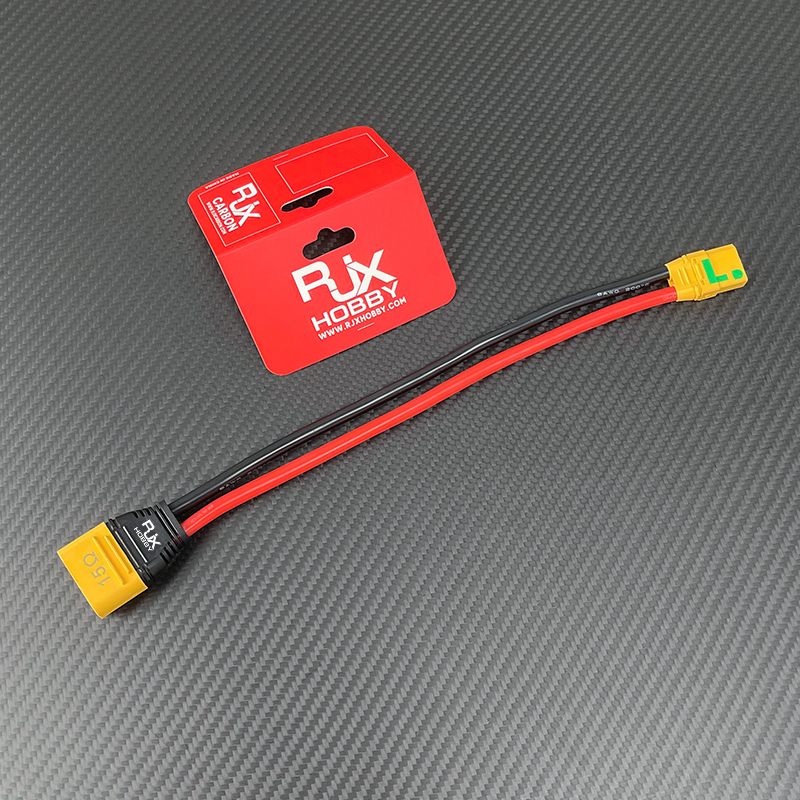RJX 1pcs AMASS AS150U Male to XT90S Plug Female 8AWG 250mm RC Charger Extension Cable Battery Extension Cable