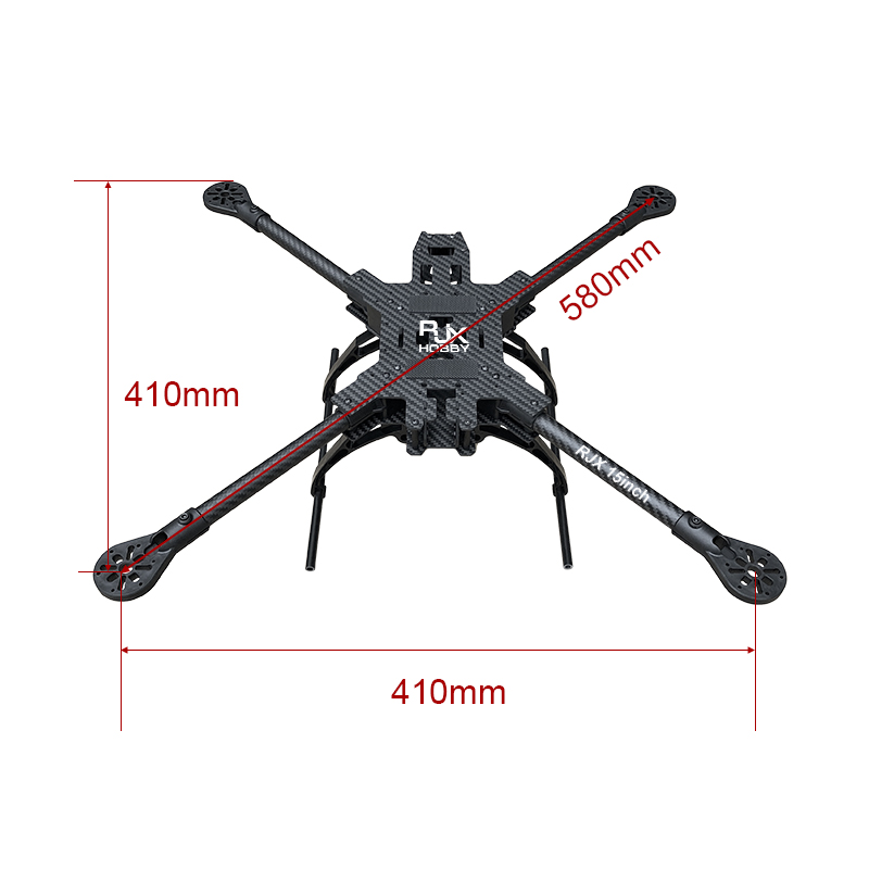 RJX 15inch V1 Carbon Fiber Frame Kit For RC FPV Racing Drone with Landing gears