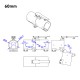 RJXHOBBY 1pcs 60mm 70mm 80mm Quick remove folding arm for Plant Protection UAV Multicopter
