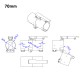 RJXHOBBY 1pcs 60mm 70mm 80mm Quick remove folding arm for Plant Protection UAV Multicopter