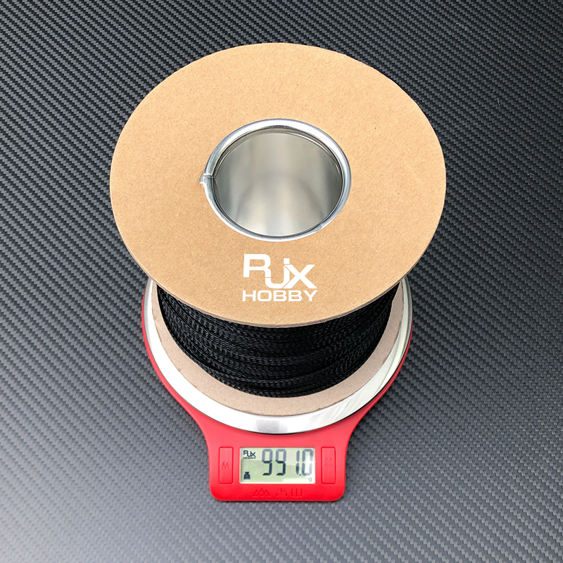 RJX 100M Braided Cable Sleeve Black Insulated PET Expandable Sheathing 3-40mm Wire Protection
