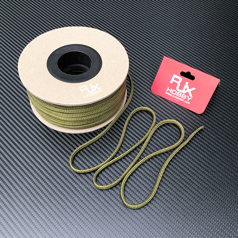 RJX 100M 4-40mm soft cotton Nylon Sleeve Wire Cable Protecting Nylon Braided High Density wire protection army green