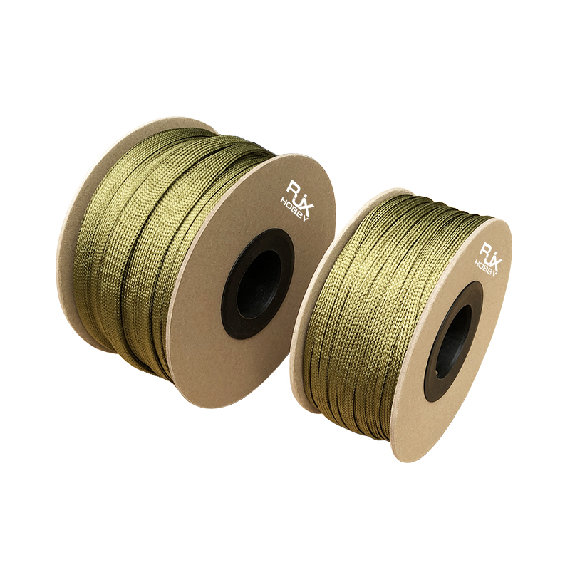 RJX 100M 4-40mm soft cotton Nylon Sleeve Wire Cable Protecting Nylon Braided High Density wire protection army green