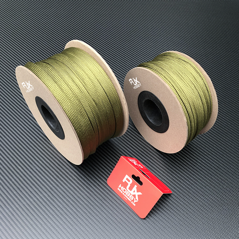 RJX 100M 4-40mm soft cotton Nylon Sleeve Wire Cable Protecting Nylon Braided High Density wire protection army green