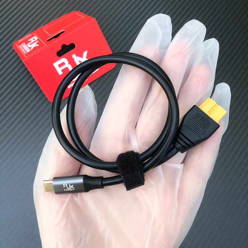 RJX 1pcs SC100 Type-C to XT60 Charging Cable for toolkitrc M7 M6 M6D M8S Charger