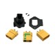 RJX XT90 Male Female Power Connector Fixed Bracket Waterproof T-shaped Plug Socket Spring Cover XT90-S Terminal Brackets Screw Fix