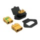 RJX XT90 Male Female Power Connector Fixed Bracket Waterproof T-shaped Plug Socket Spring Cover XT90-S Terminal Brackets Screw Fix
