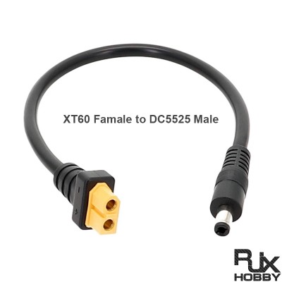 RJX 1pcs XT60 Male Female Connector to DC5525 Male Female Power Cable 