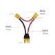 RJX 1pcs AS150U Female to 2pcs XT90 Male Adapter Cable 8AWG Wire for RC Model Aircraft