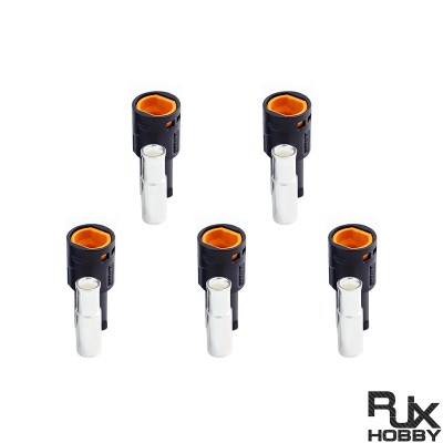RJX 5pcs Amass LCA40D Male Female DC Plug High Current Single PIN Riveted Crimping Connector