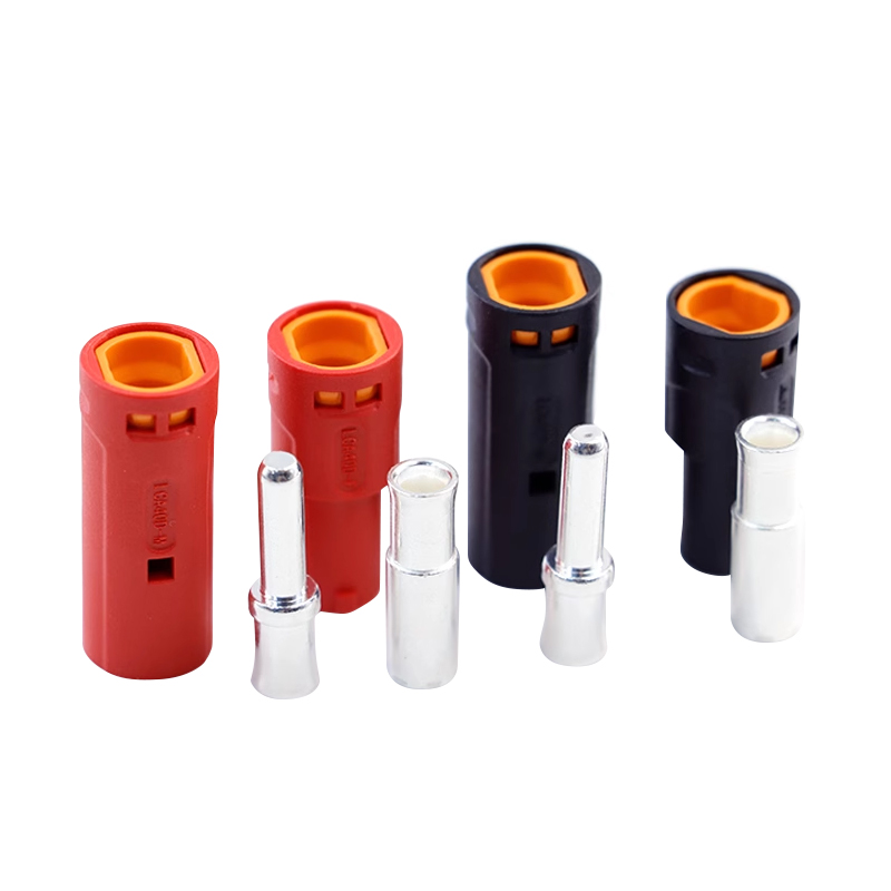 RJX 5pcs Amass LCA40D Male Female DC Plug High Current Single PIN Riveted Crimping Connector