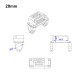 RJX 1pcs QS9L-M Male Plug Fixed Seat Connector Mount Holder Support Base for 20mm 25mm Carbon Tube