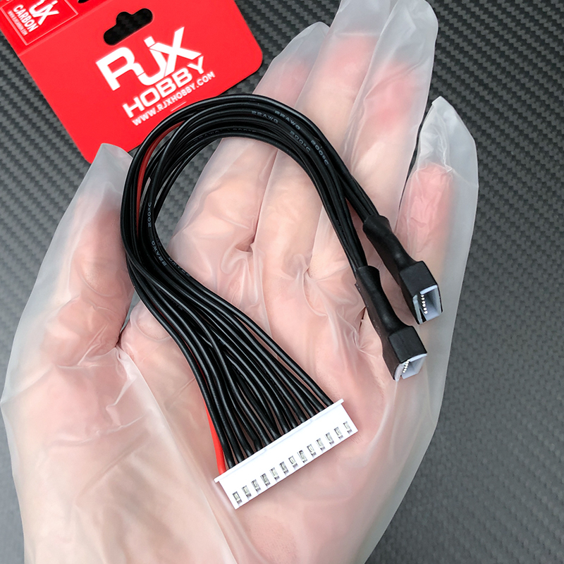 RJX 1pcs JST-EH 12S to 6S Male Connector Charger Lipo Battery Balance Line Wire Charging 