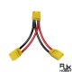 RJX 1pcs XT90H Male Female XT90S Anti Spark RC Charger Cable Connector Y Harness For Parallel Battery