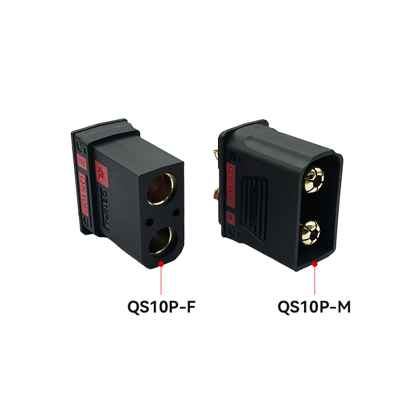 RJXHOBBY 1pair QS10P-L Anti-spark Battery Connector Large Current Male Female Gold Plated Plug for RC UAV Drone
