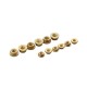 RJXHOBBY 100pcs M2 M2.5 M3 M4 M5 threaded inserts impact brass nuts