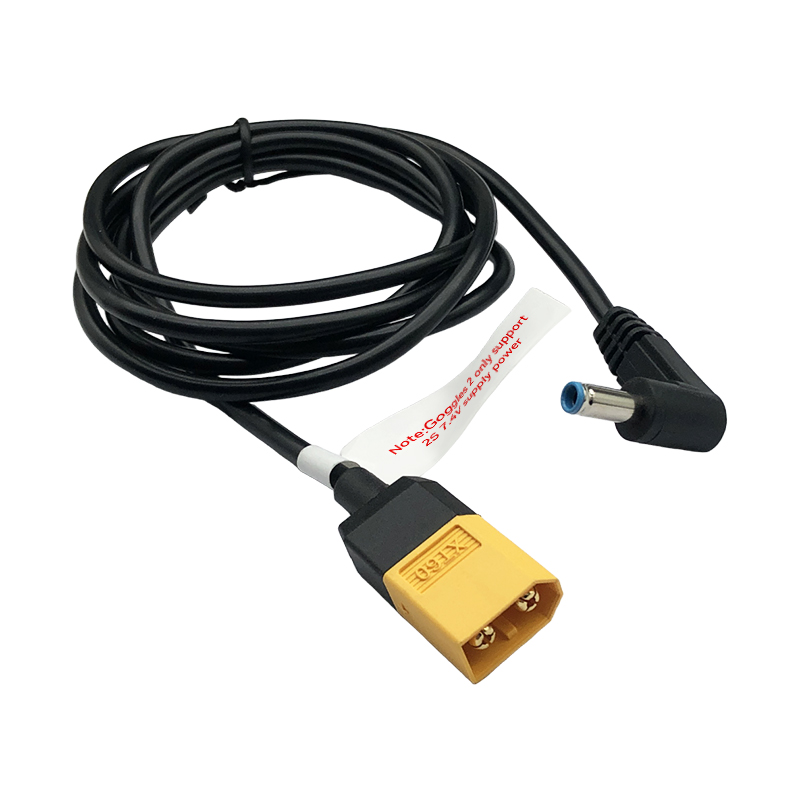 RJX 1pcs for DJI Avata Goggles Power Cable XT60 Male Plug to 4530 Connector Adapter Wire RC FPV Drone Video Glasses Parts