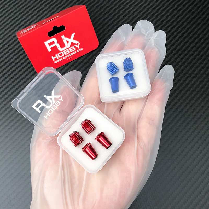 RJX 1Pair Gimbal Thumb Stick Ends M3 M4 Anti-slipping Cap for FrSky JR Futaba Spektrum Radiomaster Part