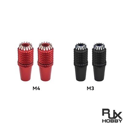 RJX 1Pair Gimbal Thumb Stick Ends M3 M4 Anti-slipping Cap for FrSky JR Futaba Spektrum Radiomaster Part