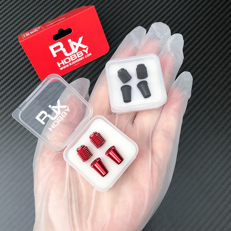 RJX 1Pair Gimbal Thumb Stick Ends M3 M4 Anti-slipping Cap for FrSky JR Futaba Spektrum Radiomaster Part