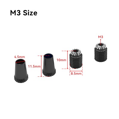 RJX 1Pair Gimbal Thumb Stick Ends M3 M4 Anti-slipping Cap for FrSky JR Futaba Spektrum Radiomaster Part
