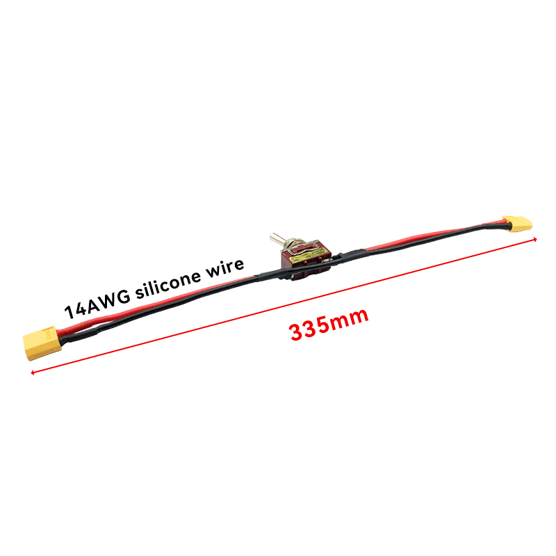 RJX 1pcs RC Aircraft Drone Battery ESC Connecting Adapter Large Current High Load Switch with XT60 Connector Power ON-off