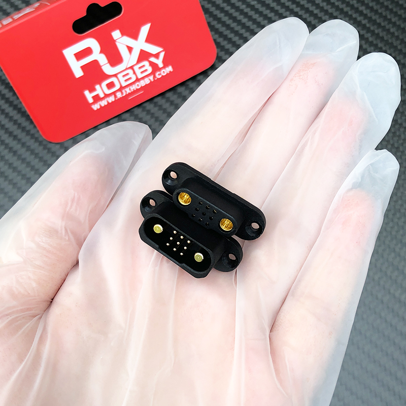 RJX 1Pair 2+9 500V 25A Quick Release Plug Male Female Brushless Motor Servo Connector